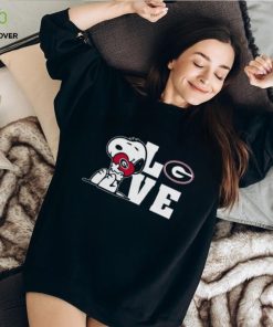 Snoopy Love Georgia Bulldogs T Shirt