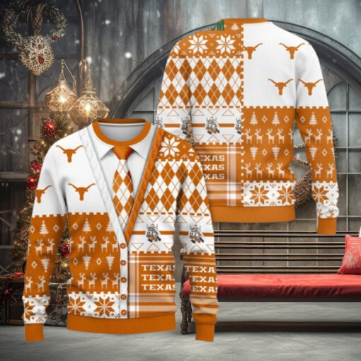 Texas Longhorns 2024 Christmas Menswear Style Ugly Sweater