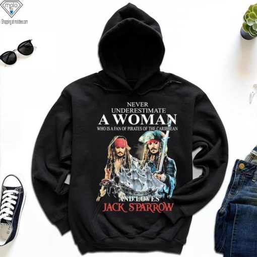 Never Underestimate Who Is A Fan Of Pirates Of The Caribbean And Loves Jack Sparrow Shirt
