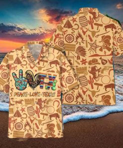 Peace Love Texas Aloha Hawaiian Shirts For Men For Women