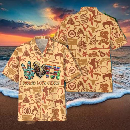 Peace Love Texas Aloha Hawaiian Shirts For Men For Women