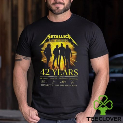 Metallica Lux Aeterna 42 Years 1981 2023 Merch, Metallica M72 World Tour No Repeat Weekend Shirt, Metallica Rock N Roll Tour Dates 2023 T Shirt