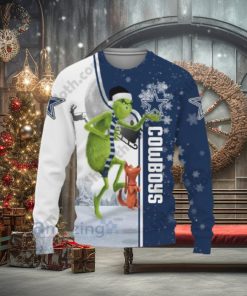 Dallas Cowboys Funny Grinch Ugly Christmas Sweater - teejeep