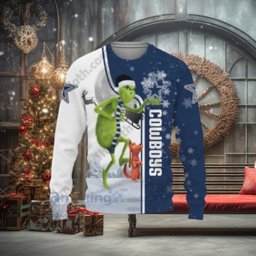 Dallas Cowboys Funny Grinch Ugly Christmas Sweater