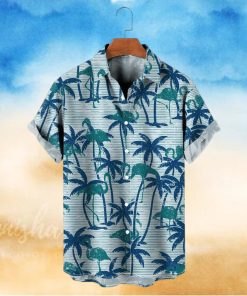 Vacation Hawaiian Tropical Palms Short Sleeve Shirt