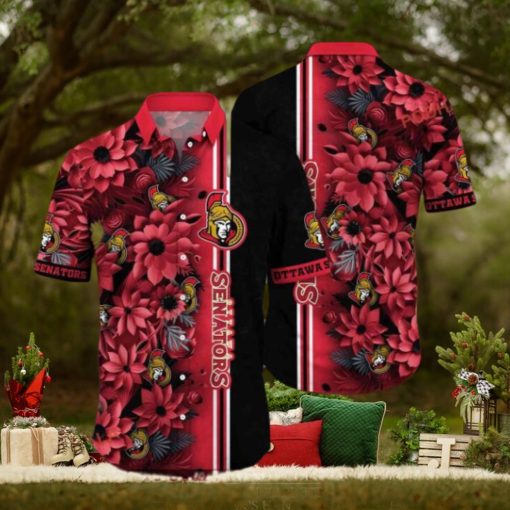 Vacation Spots Aloha Shirt Custom NHL Ottawa Senators Hawaiian Design