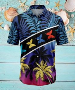 Vacation Tropical Coconut Palm Butterflies Tropical Hawaiian Shirt Gift For Men And Women