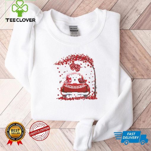 Valentine Red Car West Highland White Terrier Shirt tee