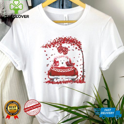 Valentine Red Car West Highland White Terrier Shirt tee