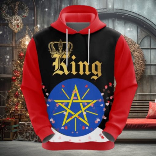 Valentines Day Hoodie Ethiopia King Valentine Hoodie