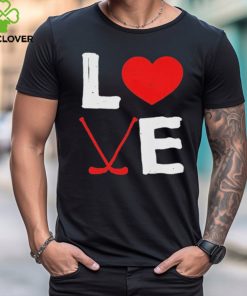 Valentines Day Ice Hockey Heart Sport Shirt