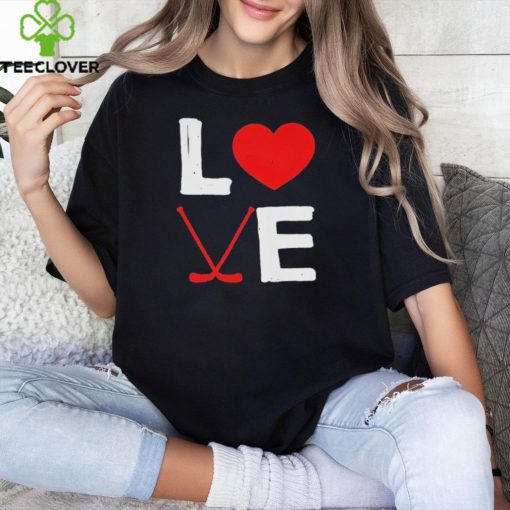 Valentines Day Ice Hockey Heart Sport Shirt