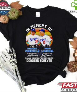 Valenzuela and Lasorda in memory of LA Dodgers forever signatures shirt 3 Valenzuela and Lasorda in memory of LA Dodgers forever signatures shirt
