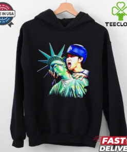 Vampire Shohei Ohtani bite Statue of Liberty New York baseball shirt 3 Vampire Shohei Ohtani bite Statue of Liberty New York baseball shirt