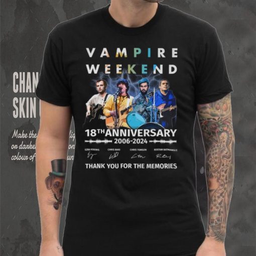 Vampire Weekend 18th Anniversary 2006 2024 Thank You For The Memories T Shirt