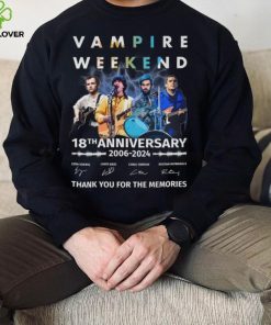 Vampire Weekend 18th Anniversary 2006 2024 Thank You For The Memories T Shirt