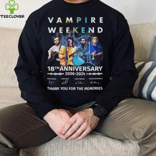 Vampire Weekend 18th Anniversary 2006 2024 Thank You For The Memories T Shirt