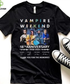 Vampire Weekend 18th Anniversary 2006 2024 Thank You For The Memories T Shirt