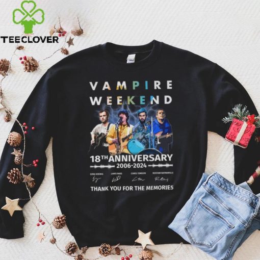 Vampire Weekend 18th Anniversary 2006 2024 Thank You For The Memories T Shirt