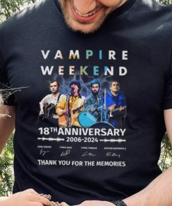 Vampire Weekend 18th Anniversary 2006 2024 Thank You For The Memories T Shirt