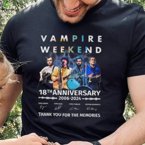 Vampire Weekend 18th Anniversary 2006 2024 Thank You For The Memories T Shirt