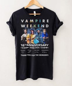 Vampire Weekend 18th Anniversary 2006 2024 Thank You For The Memories T Shirt