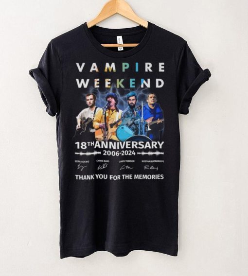 Vampire Weekend 18th Anniversary 2006 2024 Thank You For The Memories T Shirt