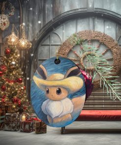 Van Gogh Museum Eevee Inspired by Self Portrait with Straw Hat Poster Holiday 2023 Ornament