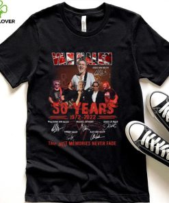 Van Halen Eddie Van Halen 50 years 2022 the best memories never fade signatrures shirt