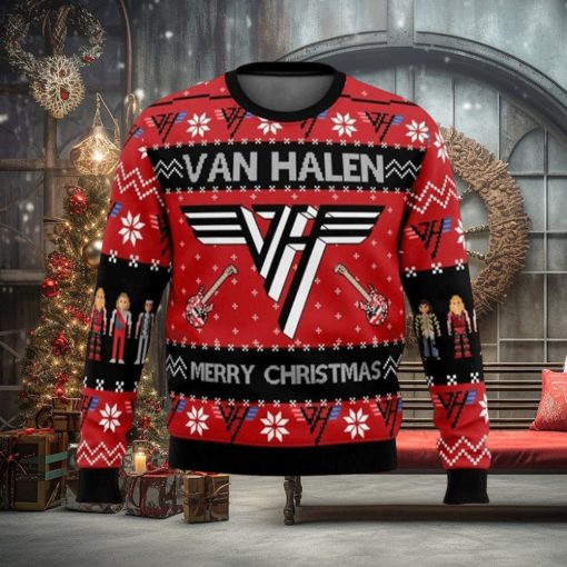 Van Halen Rock Band Legend Knitted Van Halen Fans Christmas Ugly