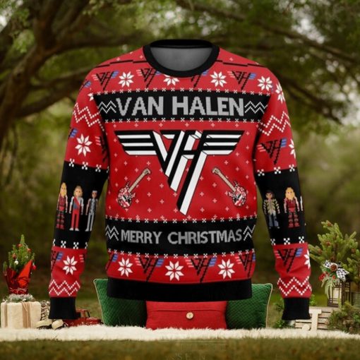 Van Halen Rock Band Legend Knitted Van Halen Fans Christmas Ugly