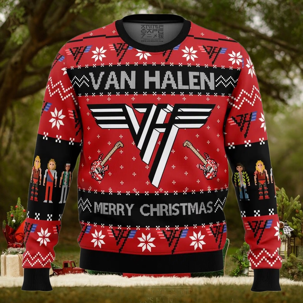 Van Halen Ugly Christmas Sweater Van Halen Ugly Christmas Sweater
