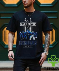 Vancouver Canucks God First Family Second Then Hockey Fan 2024 Shirt