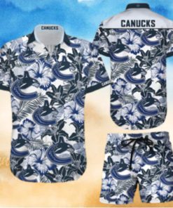 Vancouver Canucks Hawaiian Shorts and Shirt Summer Beach Shirt Full Over Print