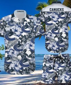 Vancouver Canucks Hawaiian Shorts and Shirt Summer Beach Shirt Full Over Print