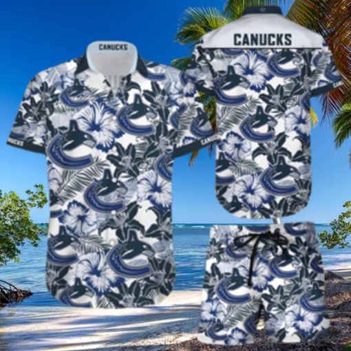 Vancouver Canucks Hawaiian Shorts and Shirt Summer Beach Shirt Full Over Print