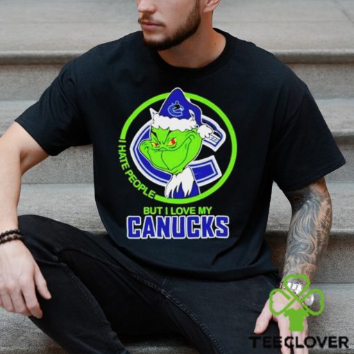 Vancouver Canucks NHL The Grinch I Hate People But I Love My Boston Bruins Shirt