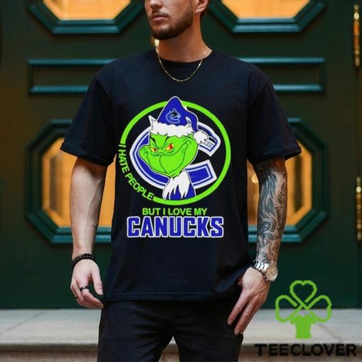 Vancouver Canucks NHL The Grinch I Hate People But I Love My Boston Bruins Shirt