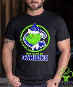 Vancouver Canucks NHL The Grinch I Hate People But I Love My Boston Bruins Shirt