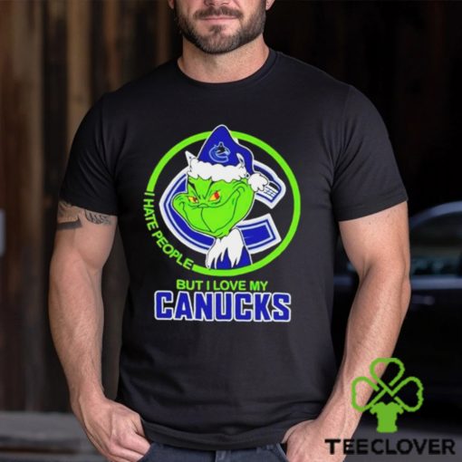 Vancouver Canucks NHL The Grinch I Hate People But I Love My Boston Bruins Shirt