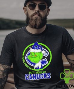 Vancouver Canucks NHL The Grinch I Hate People But I Love My Boston Bruins Shirt