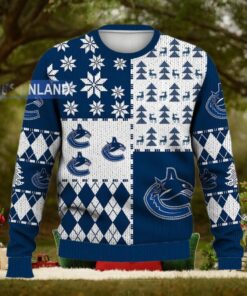 Vancouver Canucks Ugly Sweater Christmas, Ice Hockey NHL Sweatshirt Pattern