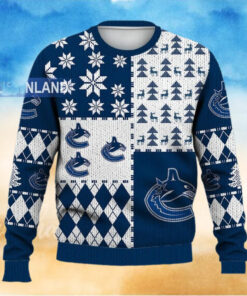 Vancouver Canucks Ugly Sweater Christmas, Ice Hockey NHL Sweatshirt Pattern