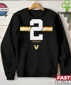 Vanderbilt Football Diego Pavia 2 Stripe Official T Shirt