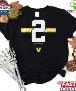 Vanderbilt Football Diego Pavia 2 Stripe Official T Shirt