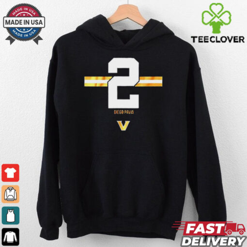 Vanderbilt Football Diego Pavia 2 Stripe Official T Shirt