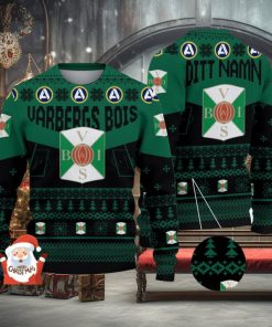 Varbergs BoIS 3D Ugly Christmas Sweater Christmas Holiday Gift Custom Name For Men And Women