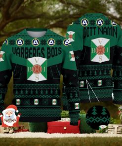 Varbergs BoIS 3D Ugly Christmas Sweater Christmas Holiday Gift Custom Name For Men And Women