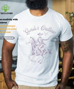 Veda Scott Wearing Gender Outlaw Pride shirt