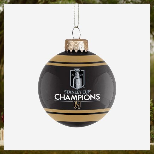 Vegas Golden Knights 2023 Stanley Cup Champions Glass Ball Ornament